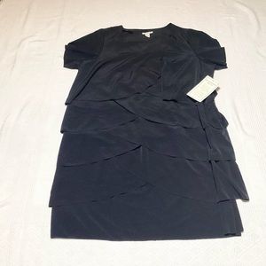 NWT Roaman’s Size 30W Black Layered Dress Brand New! Plus Size 30 Women’s
